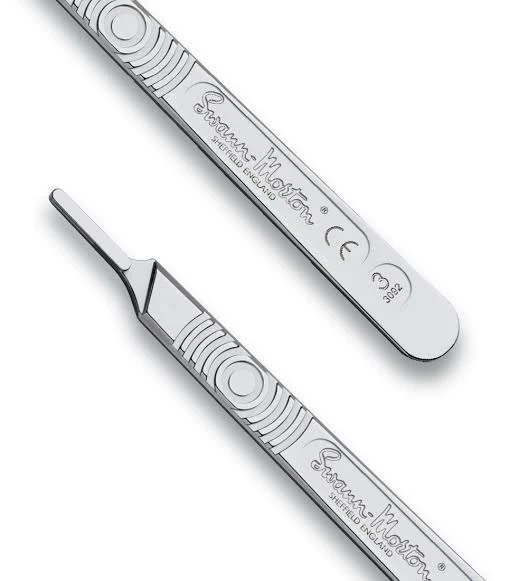 Dermaplaning Handle #3 - Stainless Steel