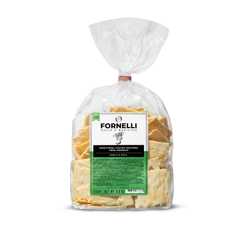 Minicrackers met Basilicum & Knoflook - 250g
