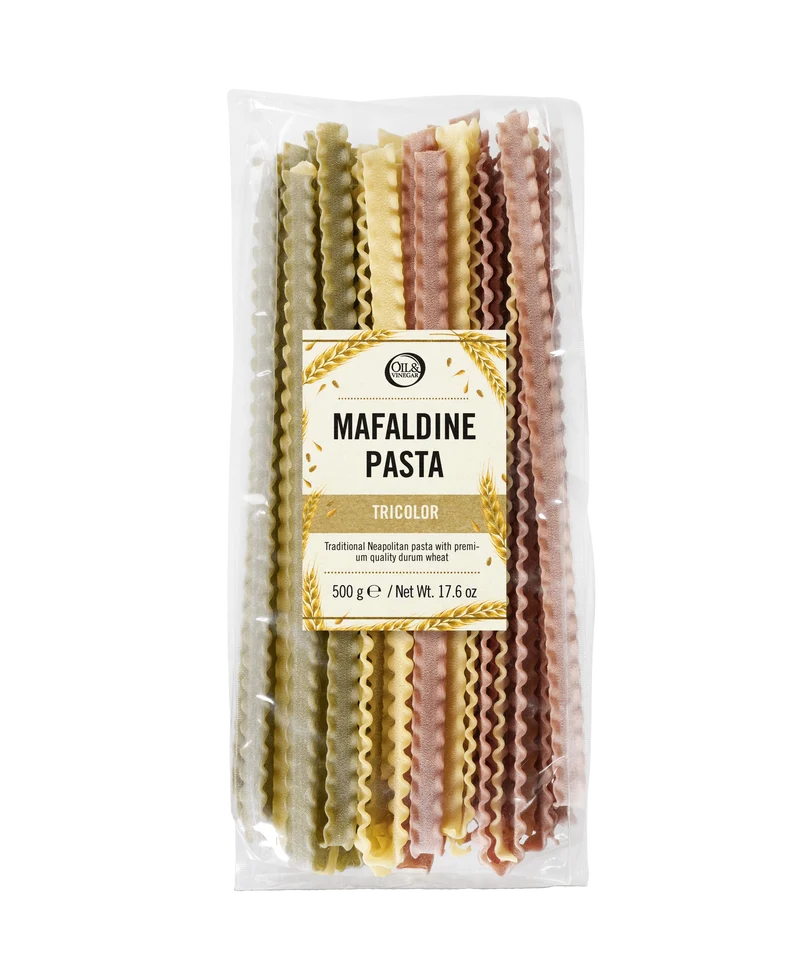 Lintpasta met gegolfde randen - Mafaldine Tricolore - 500g
