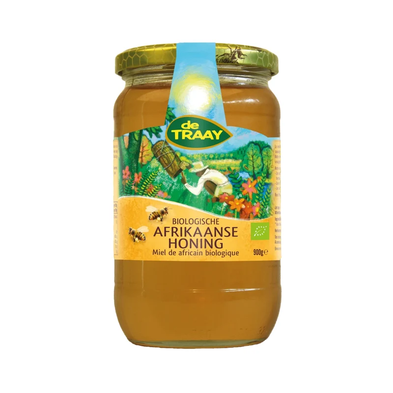 De Traay Biologische Afrikaanse Honing 900g