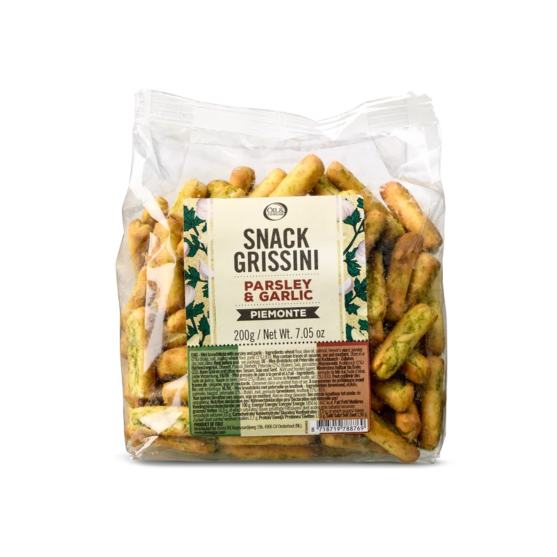 Grissini Piemonte - Broodstengels met Knoflook en Peterselie - 200g