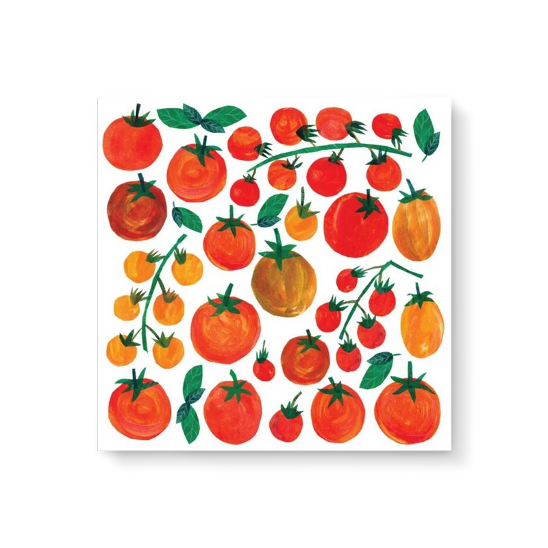 Servet met tomaten - 25x25 cm - Set van 20
