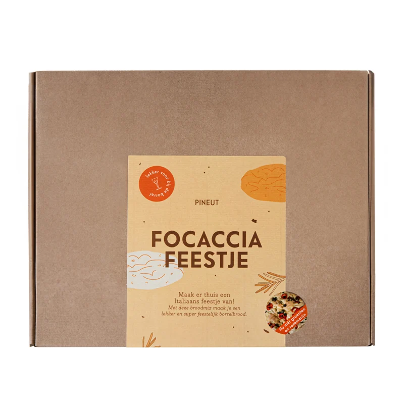 Borrelbrood focaccia feestje | Brievenbuscadeau