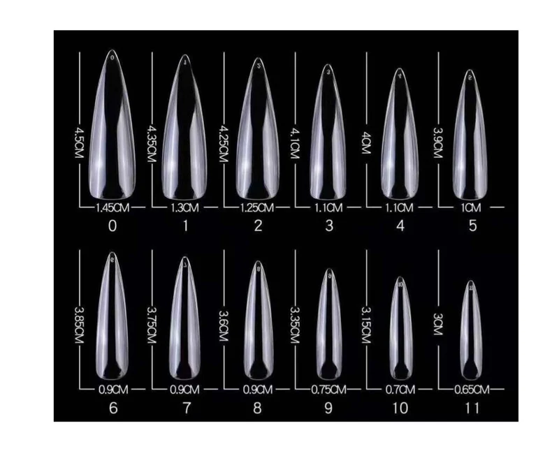 Clear Long Stiletto Nails 120pcs