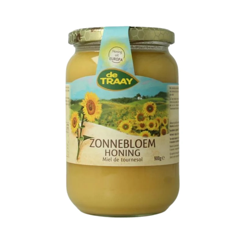 De Traay Biologische Zonnebloemhoning 900g