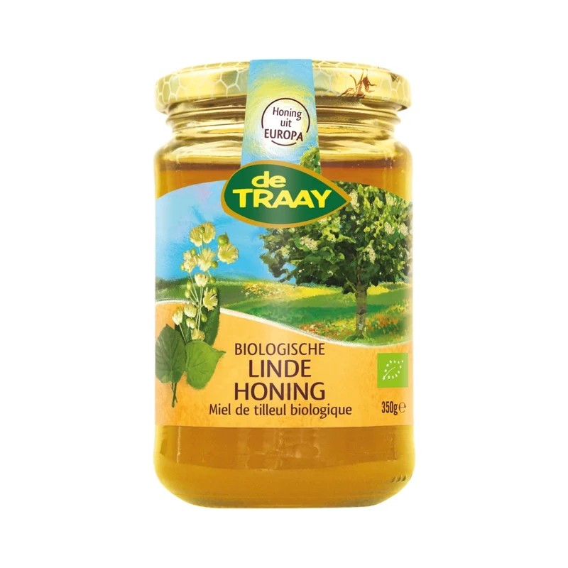 De Traay Biologische Lindehoning 350g