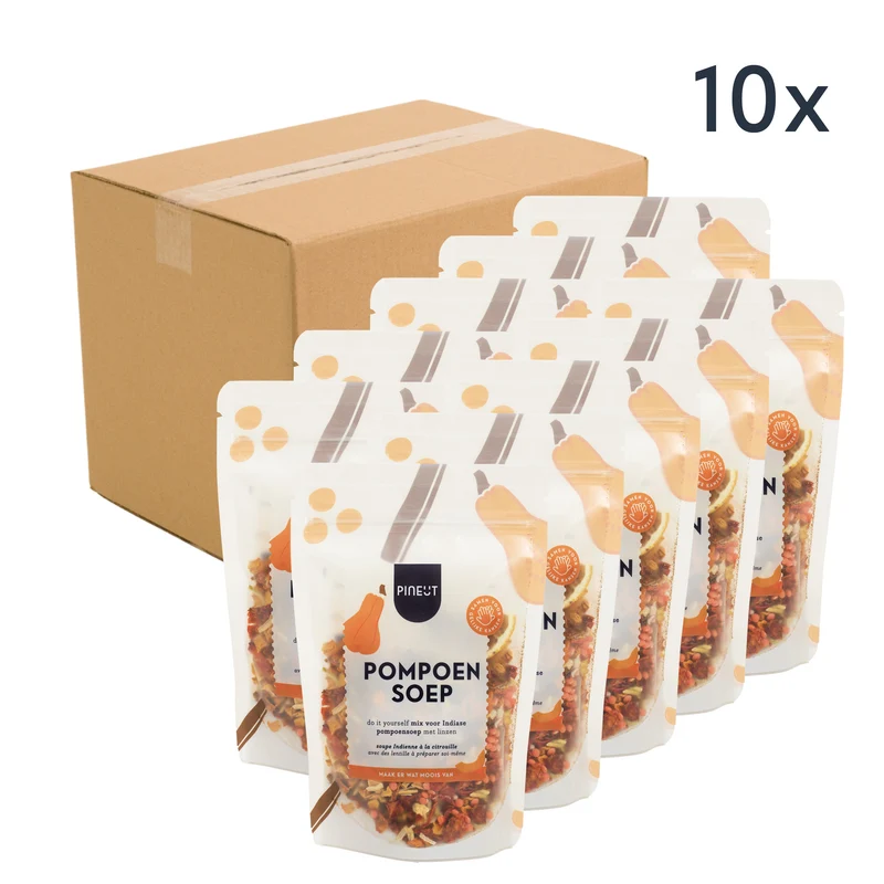 Soep | pouchbag | Pompoensoep | Doos met 10 stuks