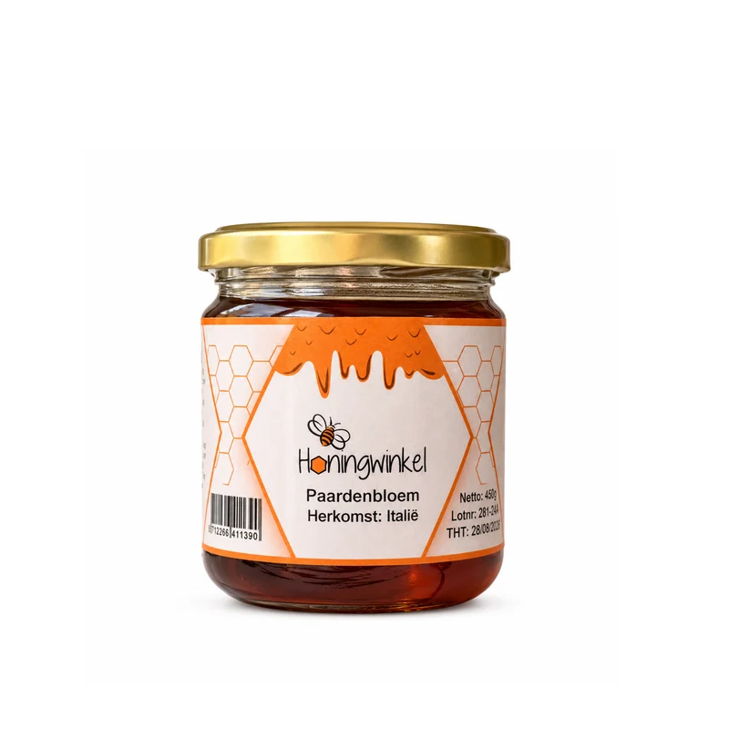 Paardenbloemhoning 450g Italie Honingwinkel (vloeibaar)