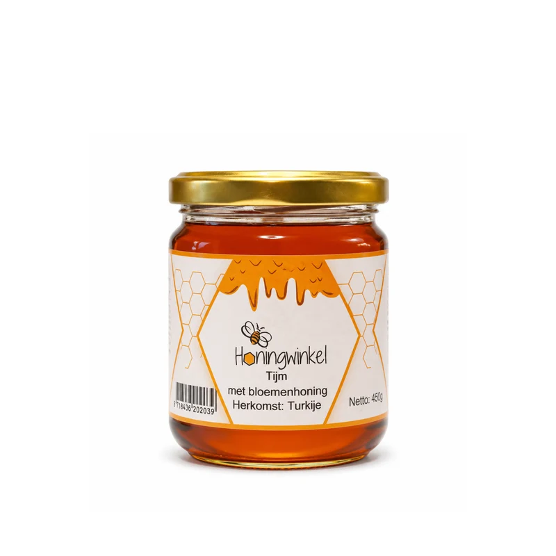 Tijm met bloemenhoning 450g Turkije Honingwinkel (vloeibaar)