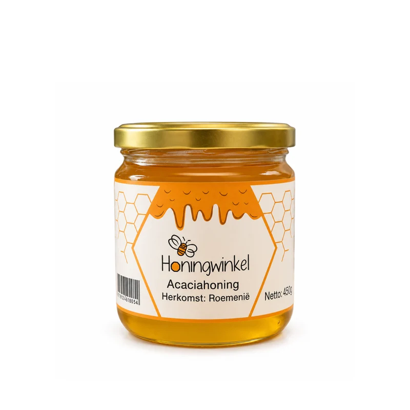 Acaciahoning 450g Roemenië Honingwinkel (vloeibaar)