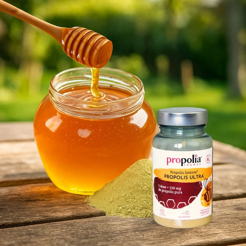 Propolis Poeder met Honing | Traditionele Bijenkorf Mix