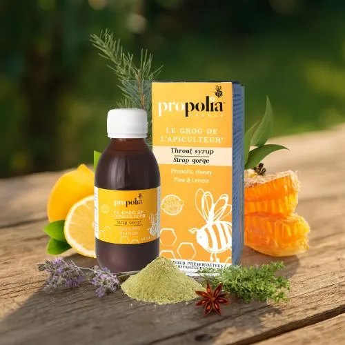 Propolis Keelsiroop met Honing en Kruiden | Propolia
