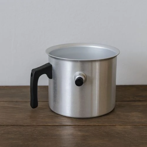 Dubbelwandige aluminium wassmeltpan 2 liter – voor bijenwas smelten