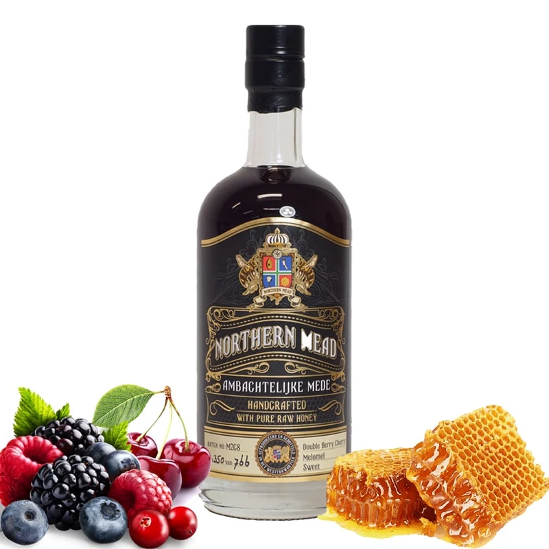 Double Berry Cherry Mede – Ambachtelijke Honingwijn met Bessen en Kersen