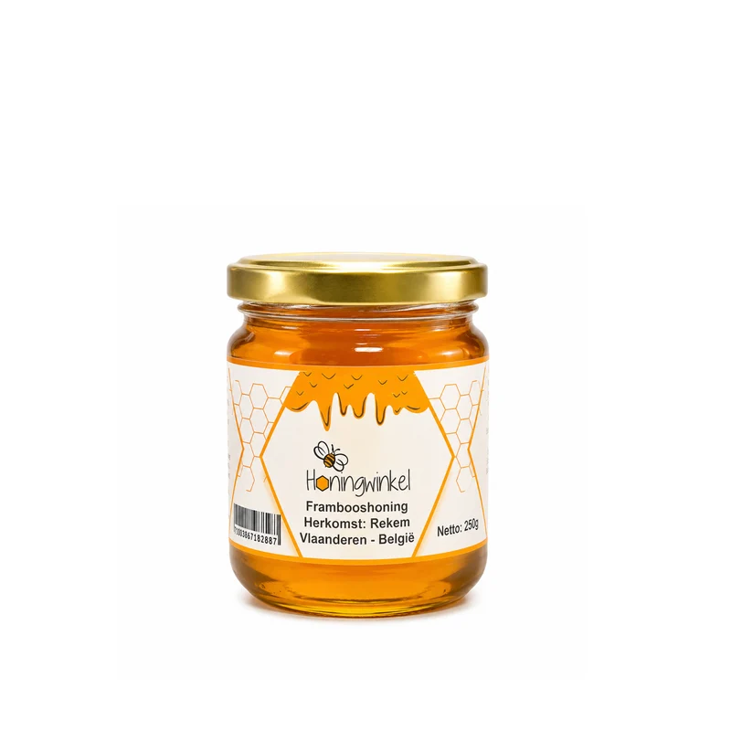 Frambooshoning 250g België Honingwinkel (vloeibaar)