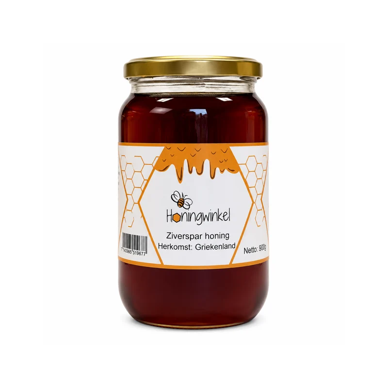 Zilverspar honing 900g Griekenland Honingwinkel (vloeibaar)