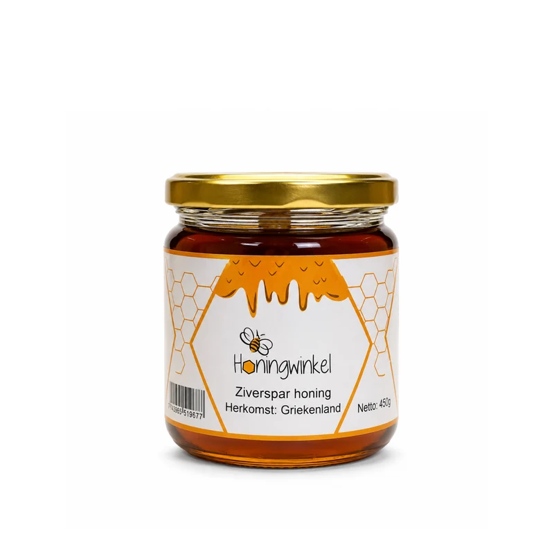 Zilverspar honing 450g Griekenland Honingwinkel (vloeibaar)