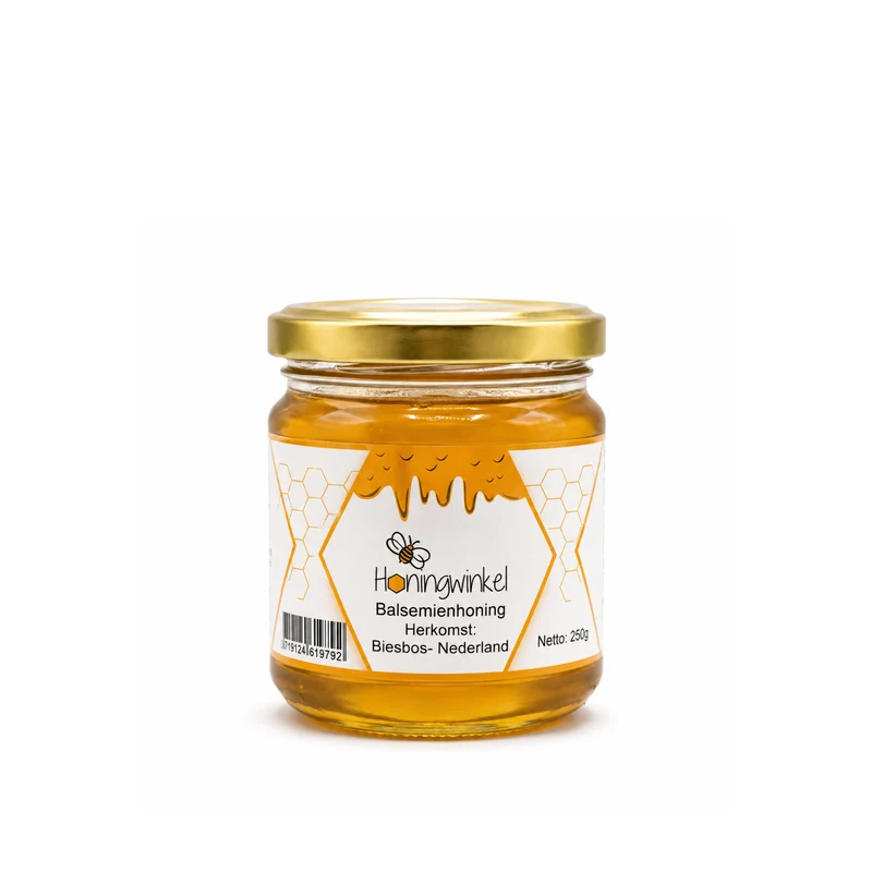Balsemienhoning 250g Nederland Honingwinkel (vloeibaar)