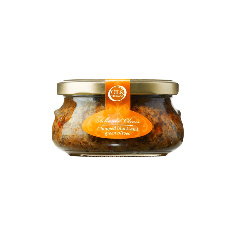 Fijn Gesneden Groene & Zwarte Olijven - 180g