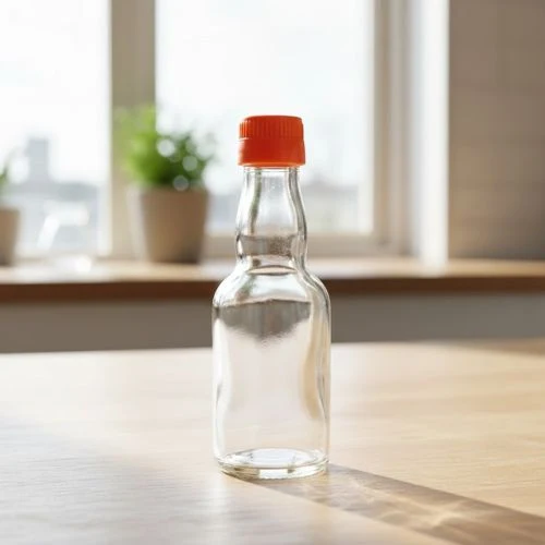 Glazen ketjap flesje 150 ml – inclusief dop per tray van 15 stuks