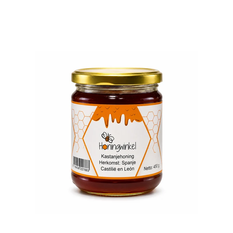 Kastanjehoning 450g Spanje Honingwinkel (vloeibaar)