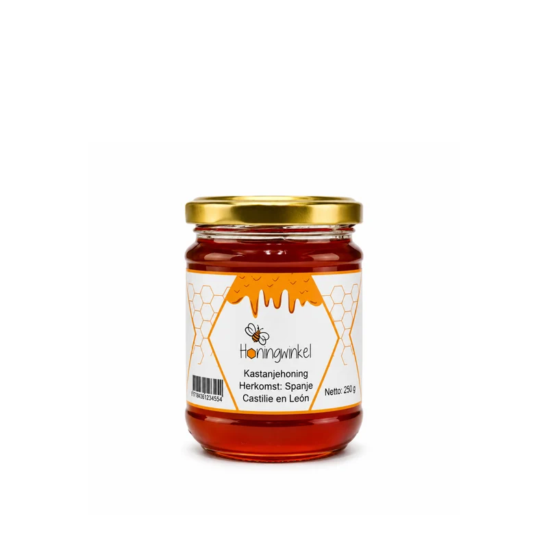 Kastanjehoning 250g Spanje Honingwinkel (vloeibaar)