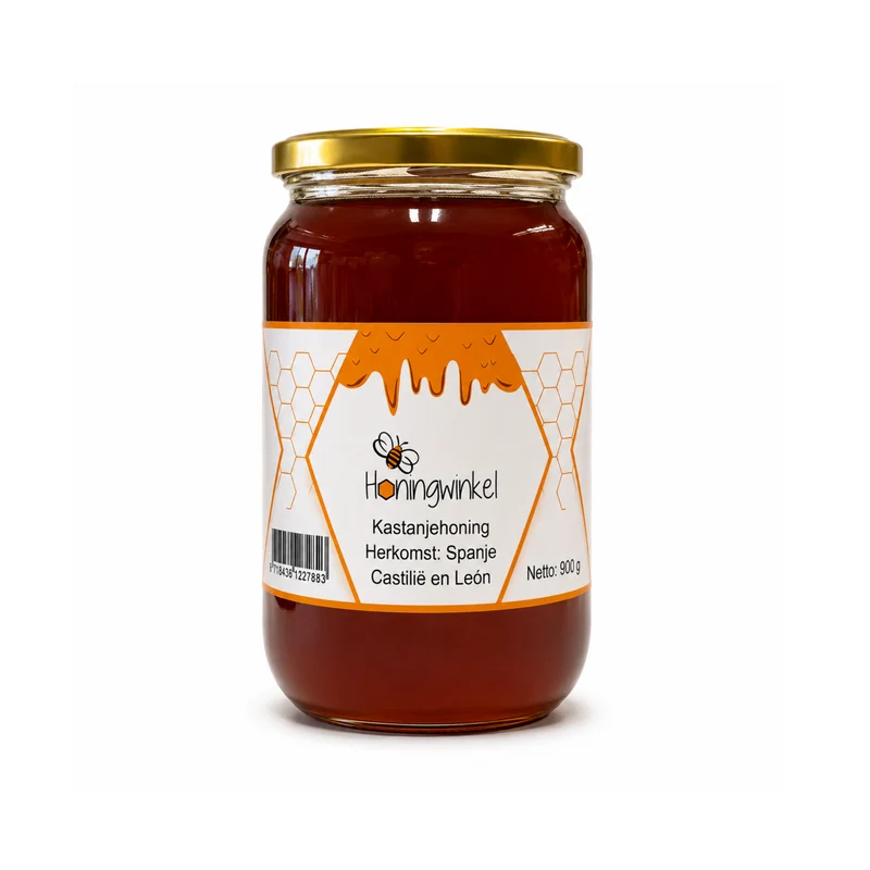 Kastanjehoning 900g Spanje Honingwinkel (vloeibaar)