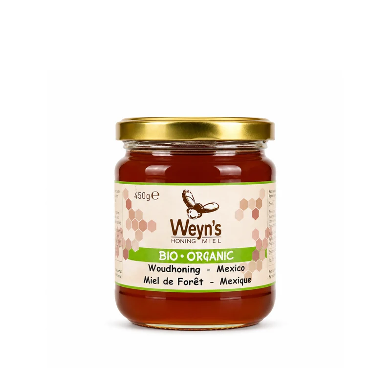 Biologische Woudhoning Mexico 450g Weyn's (vloeibaar)