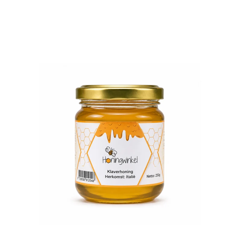 Klaverhoning 250g Italië Honingwinkel (vloeibaar)