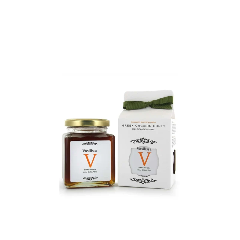 Biologische tijmhoning Griekenland 250g Vasilissa (vloeibaar)