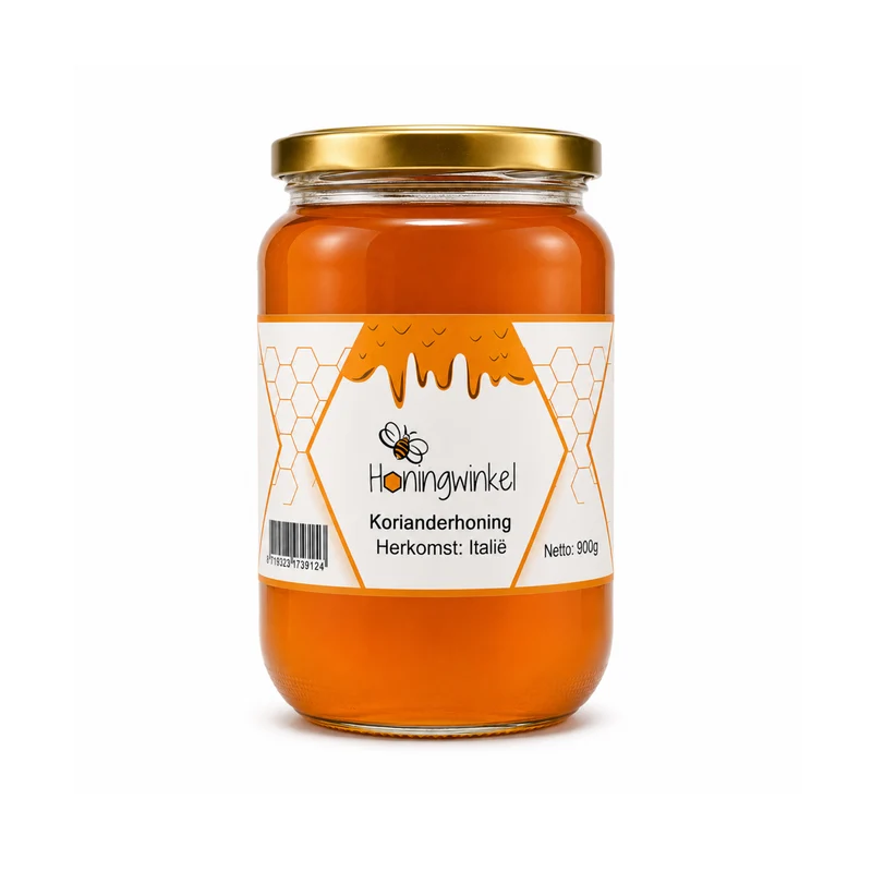 Korianderhoning 900g Italië Honingwinkel (vloeibaar)