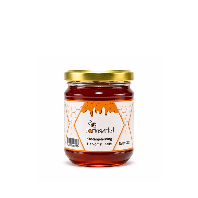 Kastanjehoning 250g Italië Honingwinkel (vloeibaar)