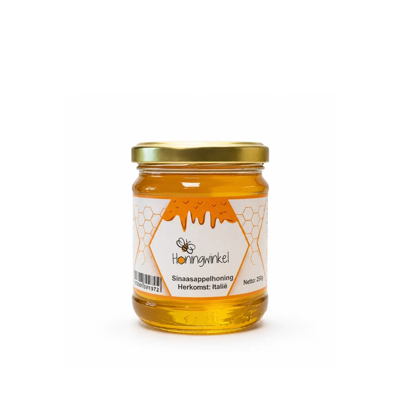 Sinaasappelhoning 250g Italië Honingwinkel (vloeibaar)
