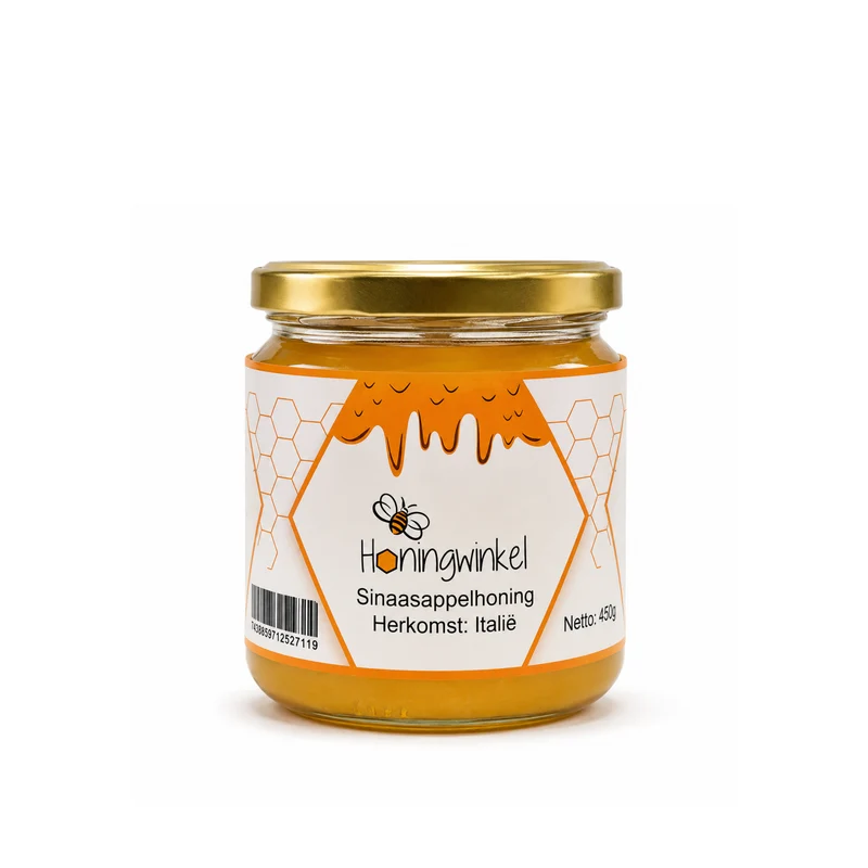 Sinaasappelhoning 450g Italië Honingwinkel (vloeibaar)