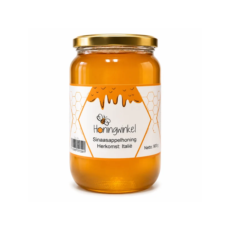 Sinaasappelhoning 900g Italië Honingwinkel (vloeibaar)