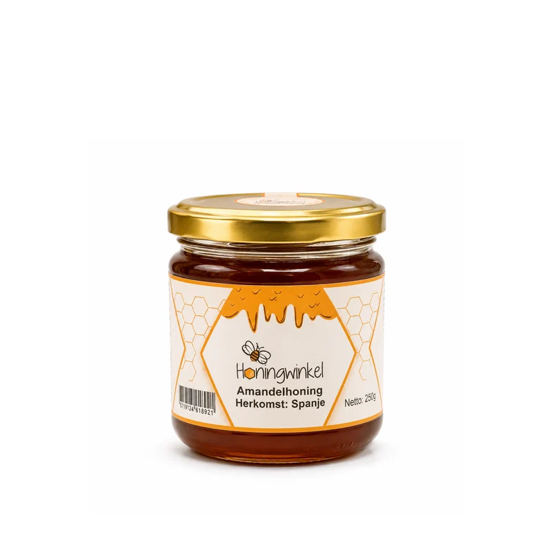 Amandelhoning 250g Spanje Honingwinkel (vloeibaar)