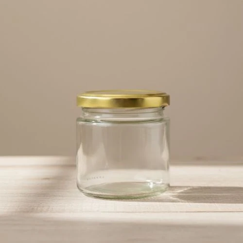 Glazen pot rond 212 ml – tray van 20 stuks voor honing en jam