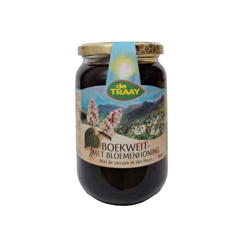 Boekweithoning met Bloemen 900g de Traay (vloeibaar)