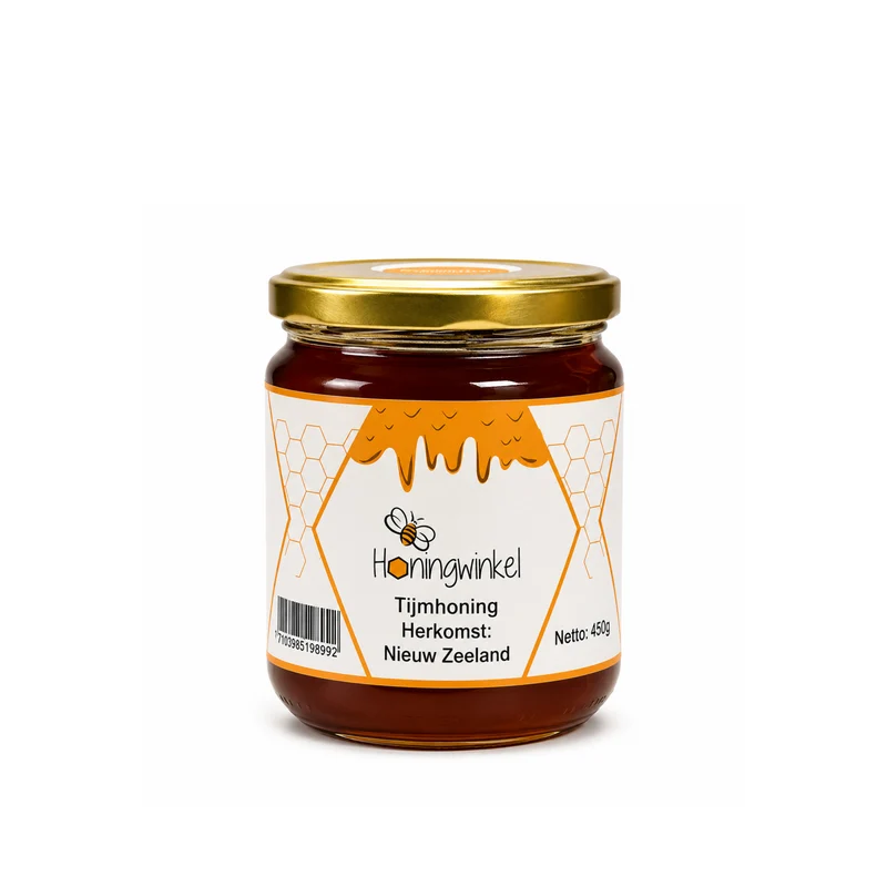 Tijmhoning 450g Nieuw-Zeeland Honingwinkel (vloeibaar)