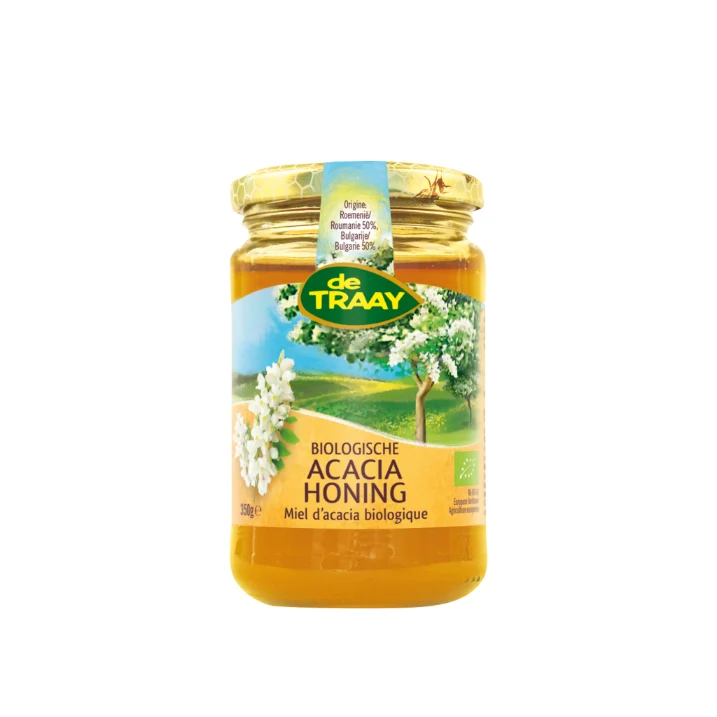 Biologische acaciahoning 350g de Traay (vloeibaar)