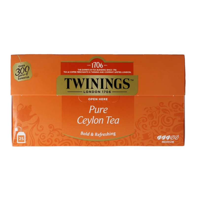Twinings Pure ceylon tea 25 stuks