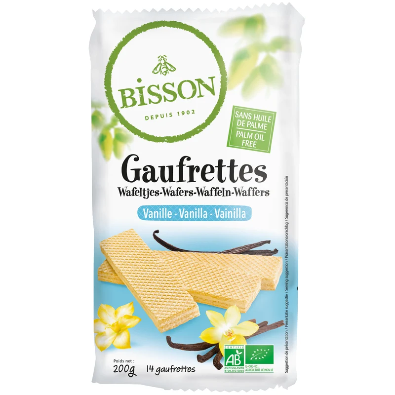 Bisson Vanille wafels bio 200 gram