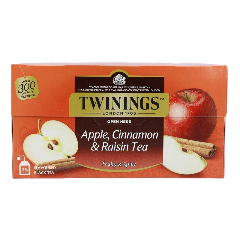 Twinings Apple, Cinnamon & Raisin Thee 25 zakjes
