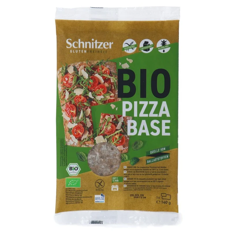 Schnitzer Glutenvrije Maispizzabodem Biologisch 140 gram