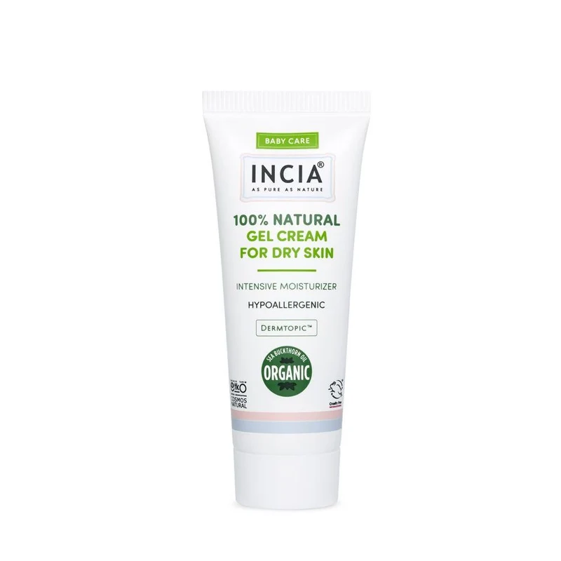 INCIA 100% Natuurlijke Gelcrème voor Droge Huid 60 ml