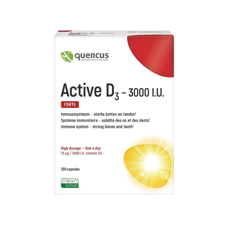 Quercus Active D3 3000IE 100 capsules