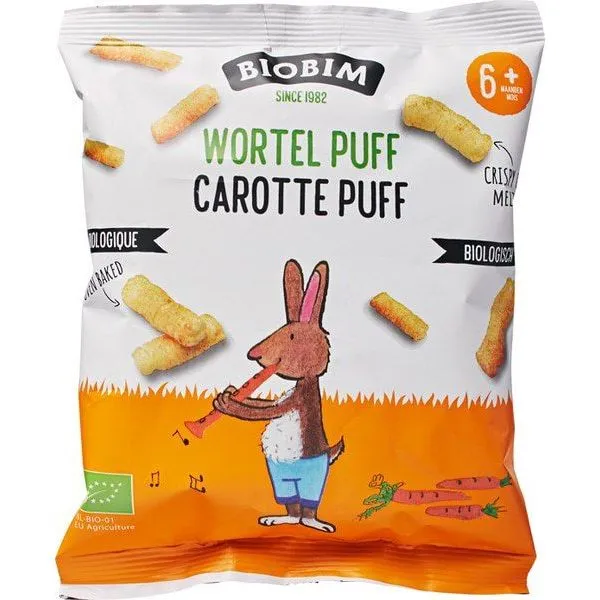 Biobim Maispuffs Wortel 6+ Bio 20 gram