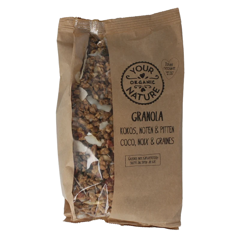 Your Organic Nature Granola kokos noot pit bio 375 gram