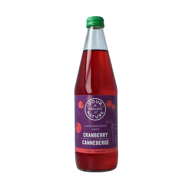 Your Organic Nature Limonadesiroop cranberry bio 500 ml