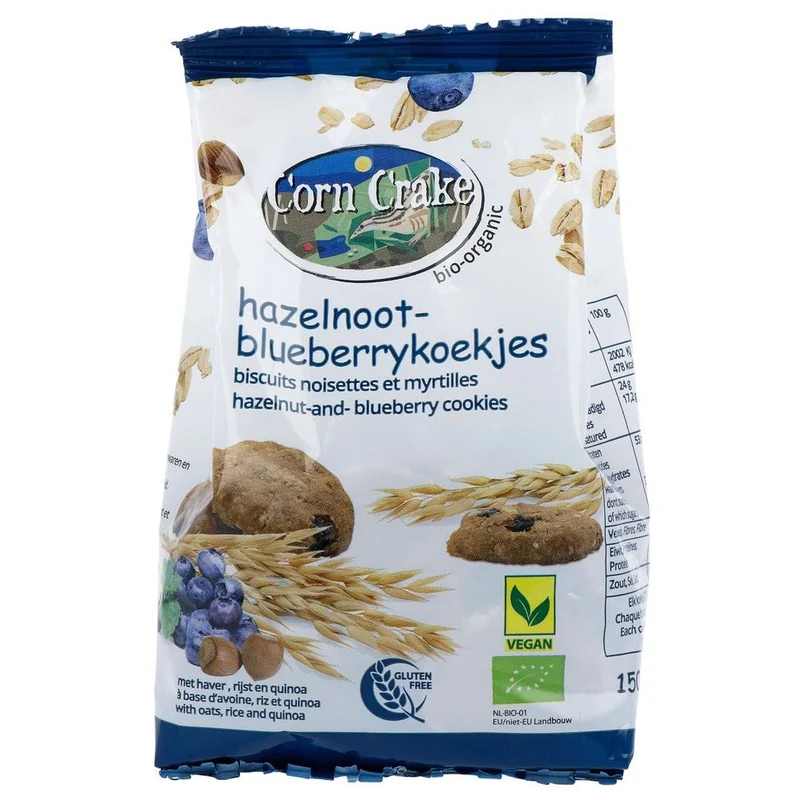 Corn Crake Hazelnoot Blueberry Koekjes 150 gram